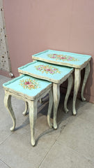 Solid Sheesham Wood Nesting Table Set
