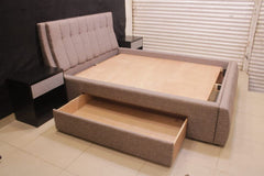 Fully Upholstered Bed With Built In Storage (Subject to Price Change)