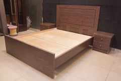 TGSC Queen Size Bed With 2 Side Table