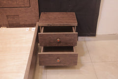 TGSC Queen Size Bed With 2 Side Table