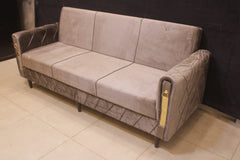 TGSC Stylish Sofa Cum Bed With Pair Of Ottoman