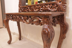 Rosewood Console and Mirror (Subject To Price Change)