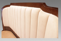 Brand New Ash Wood Cushioned Bed with 2 Night Stands