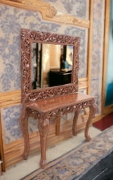 Rosewood Console and Mirror (Subject To Price Change)