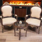 Brand New Pure Sheesham Wood Coffee Chairs Set