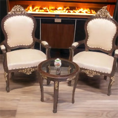 Brand New Pure Sheesham Wood Coffee Chairs Set