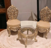 Pure Sheesham Wood Peri Chairs and Table Set. (Subject To Price Change)