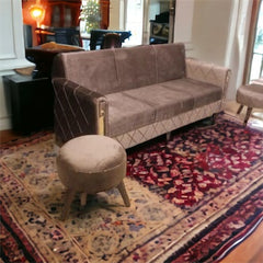 TGSC Stylish Sofa Cum Bed With Pair Of Ottoman
