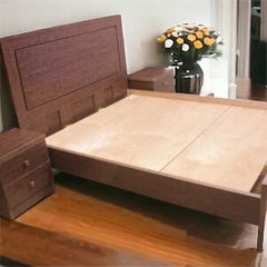 TGSC Queen Size Bed With 2 Side Table