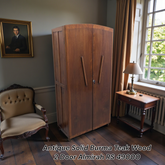 Antique Solid Burma Teak Wood 2 Door Almirah