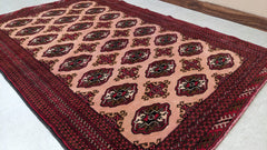 Antique Hand Knotted Persian Turkmen Rug