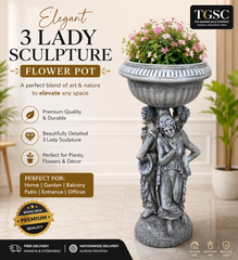 Brand New 3 Lady Sculpture Flower Pot