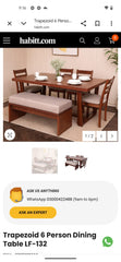 Habitt Trapezoid 6 Person Dining Table