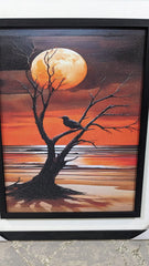 Wall Mounted Frame Moonlit Solitude