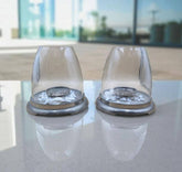 Pair Of Glass Candle Holders