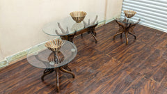 Solid Sheesham Wood Center Table and Side Tables Set