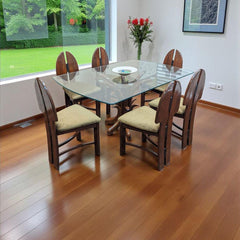 Solid Sheesham Wood 6 Seater Dining Table