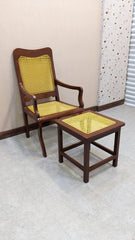 ✨ Antique ✨ Arm Chair with Stool