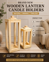 Brand New Wooden Lantern Candle Holders