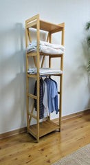 Pure Wooden Clothes Rack