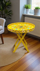 Hand Painted Foldable Corner Table