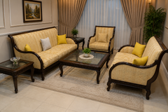 6 Seater Sofa Set with Center Table and 2 Side Tables Set