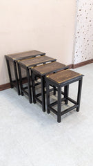 Solid Sheesham Wood Nesting Tables Set