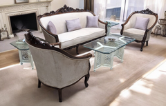 Solid Sheesham Wood 5 Seater Chinioti Sofa Set