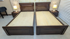 Pair Of Single Beds with 2 Side Tables