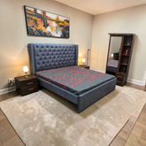 New King Size Bed With 2 Side Tables and Dressing Table