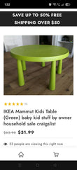 IMPORTED IKEA MAMMUT KIDS TABLE & CHAIRS SET