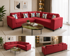 Modern Design 6 Seater L Shape Sofa Set