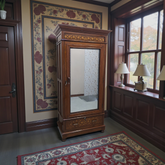 Antique Solid Burma Teak Wood Wardrobe