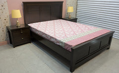 Elegant Queen Size Bed with 2 Side Tables