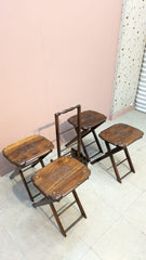 BRAND NEW SOLID SHEESHAM WOOD FOLDABLE PICNIC TABLES SET
