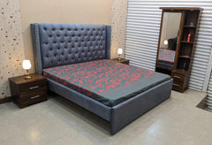 New King Size Bed With 2 Side Tables and Dressing Table