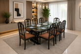 Solid Sheesham Wood 8 Seater Dining Table