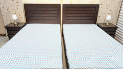 Pair of single bed with 2 Side Tables