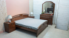 Beautiful Sheesham Wood King Size Bed Set