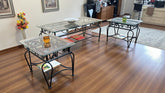 Metal Center & Side Tables Set
