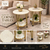 Brand New Pair Of Corner Tables