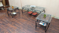 Metal Center & Side Tables Set