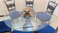 Solid Sheesham Wood 6 Seater Round Dining Table