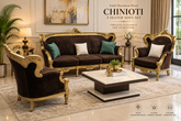 Solid Sheesham Wood Chinioti 5 Seater Sofa Set