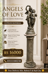 Angels Love Of Statue with Pedestals