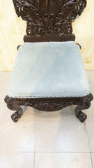 Sheesham Wood Pair Of peri Chair with Ottoman