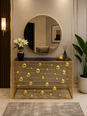 Console with Brand New Wall Mounted Mirror