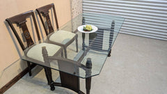 Solid Sheesham Wood 6 Seater Dining Table