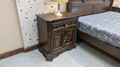 Solid Sheesham Wood King Size Bed With 2 Side Tables and Dressing Table