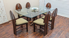 Solid Sheesham Wood 6 Seater Dining Table
